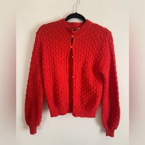 Vintage Red cardigan sweater